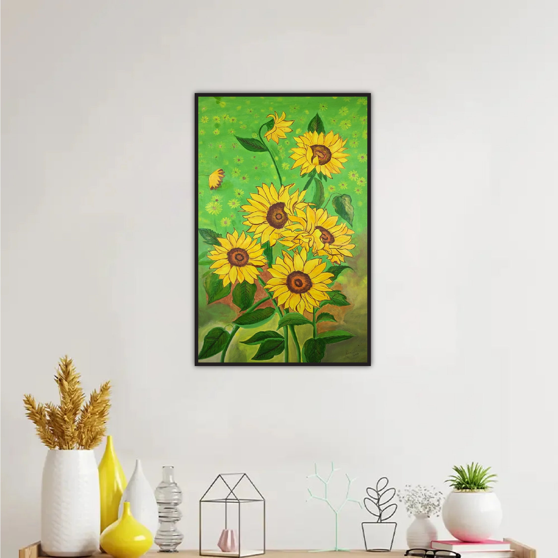 Sunflower Bloom Canvas Painting