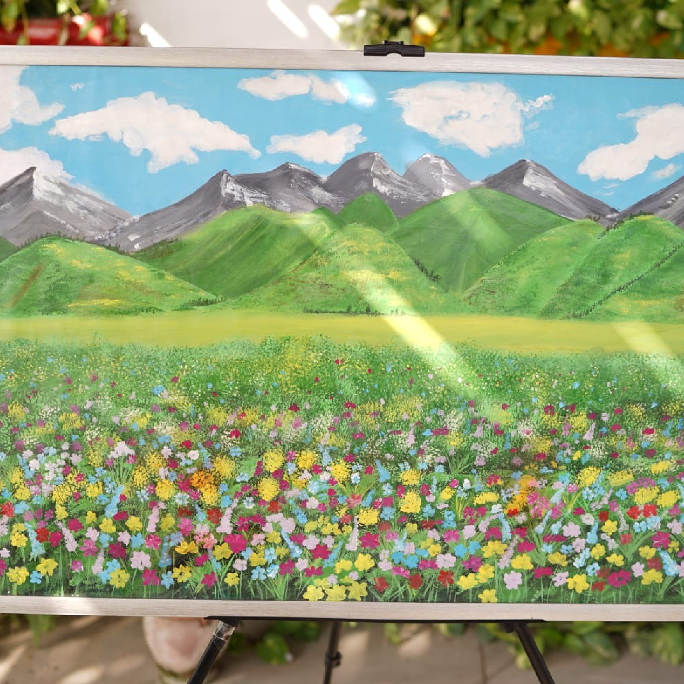 Mountain Meadow & Wildflowers Painting