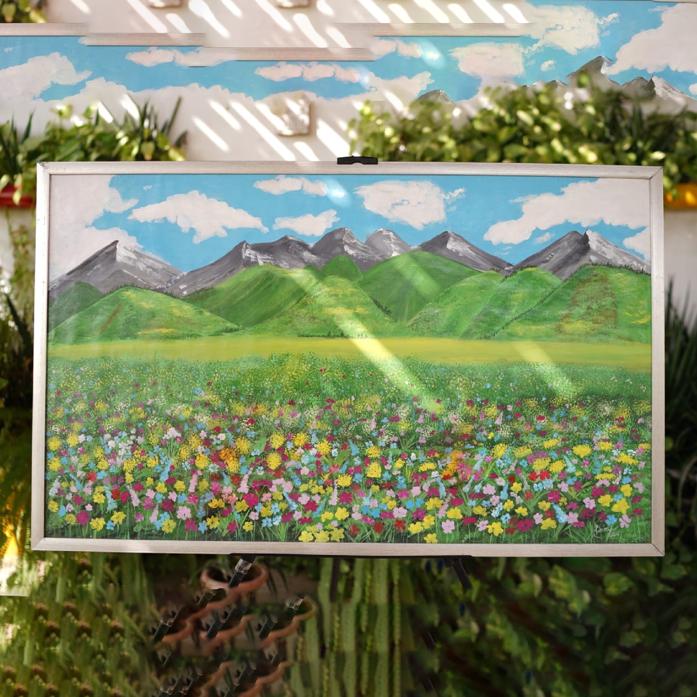 Mountain Meadow & Wildflowers Painting