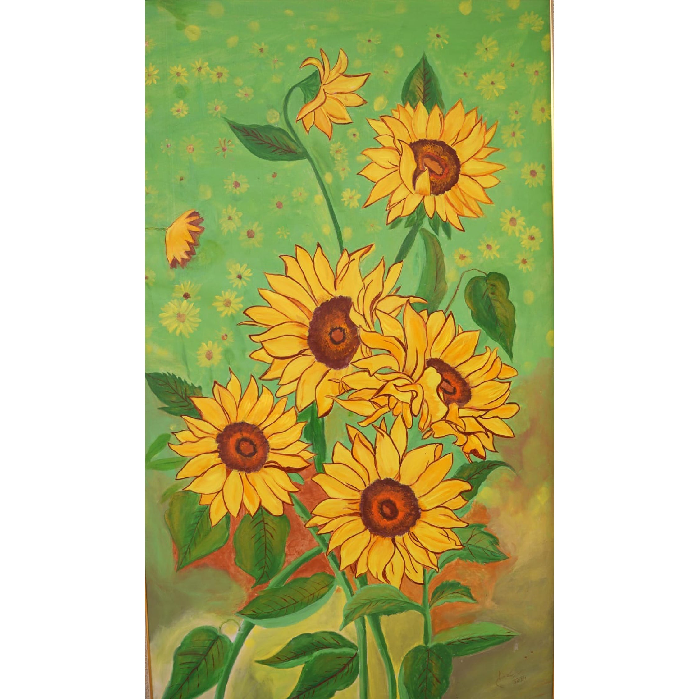 Sunflower Bloom Canvas Painting