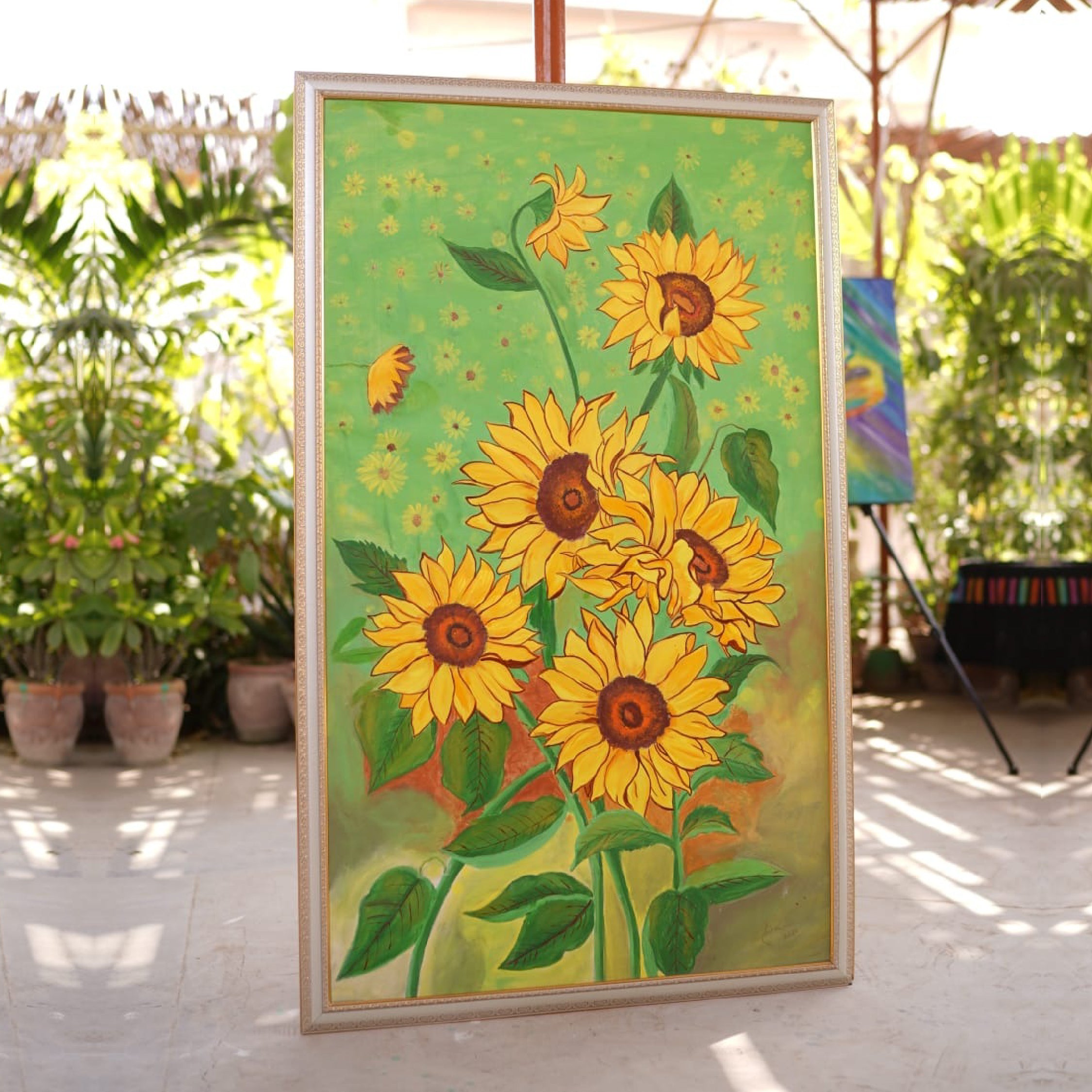 Sunflower Bloom Canvas Painting