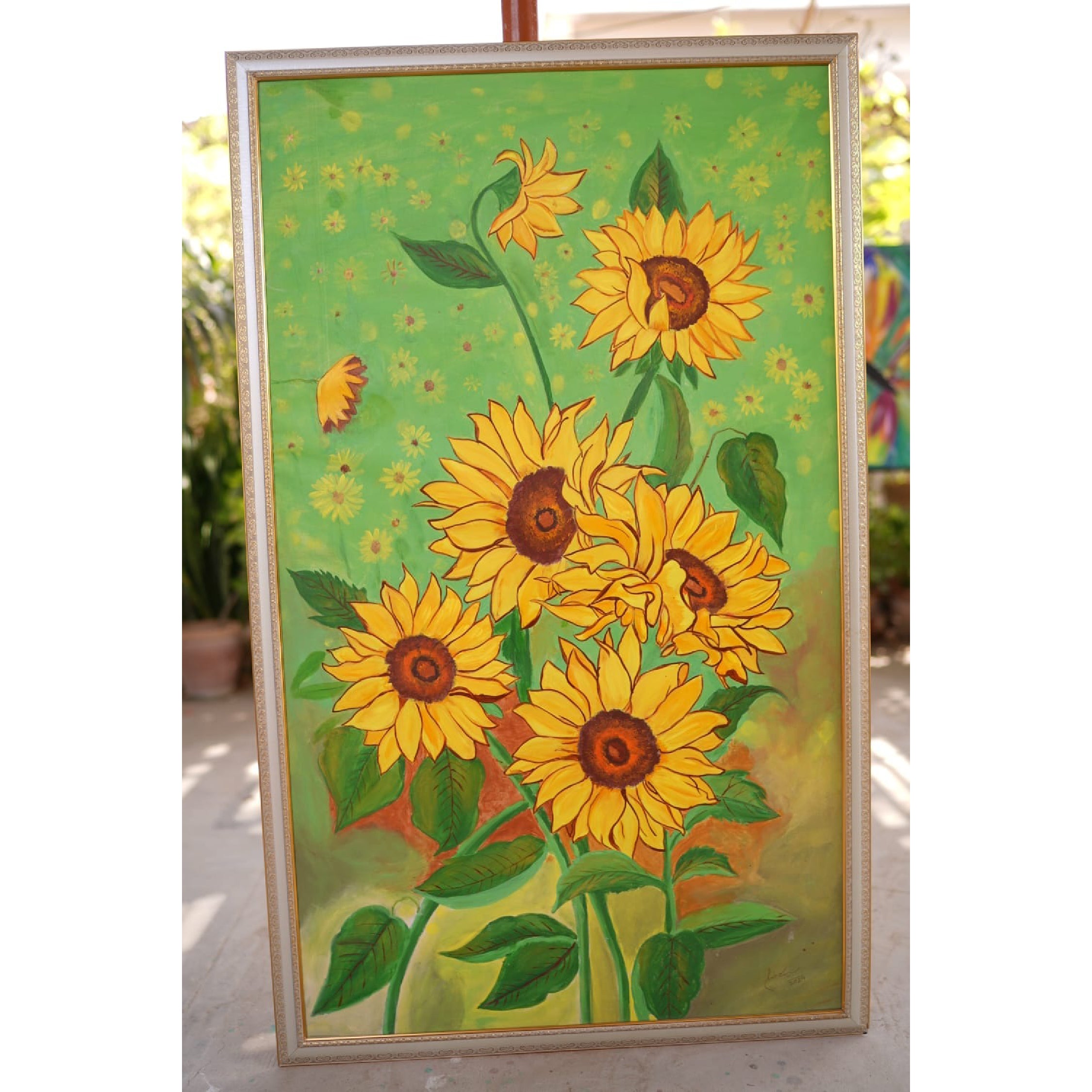 Sunflower Bloom Canvas Painting