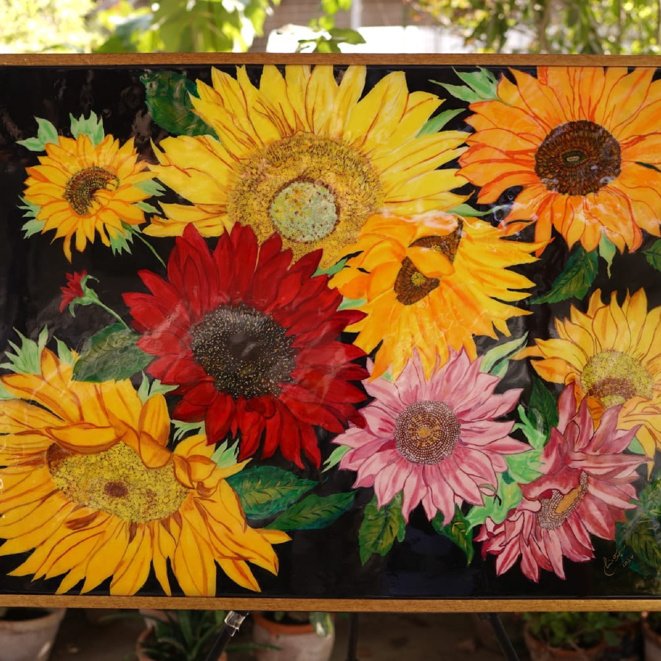 Vibrant Sunflower Bouquet Painting