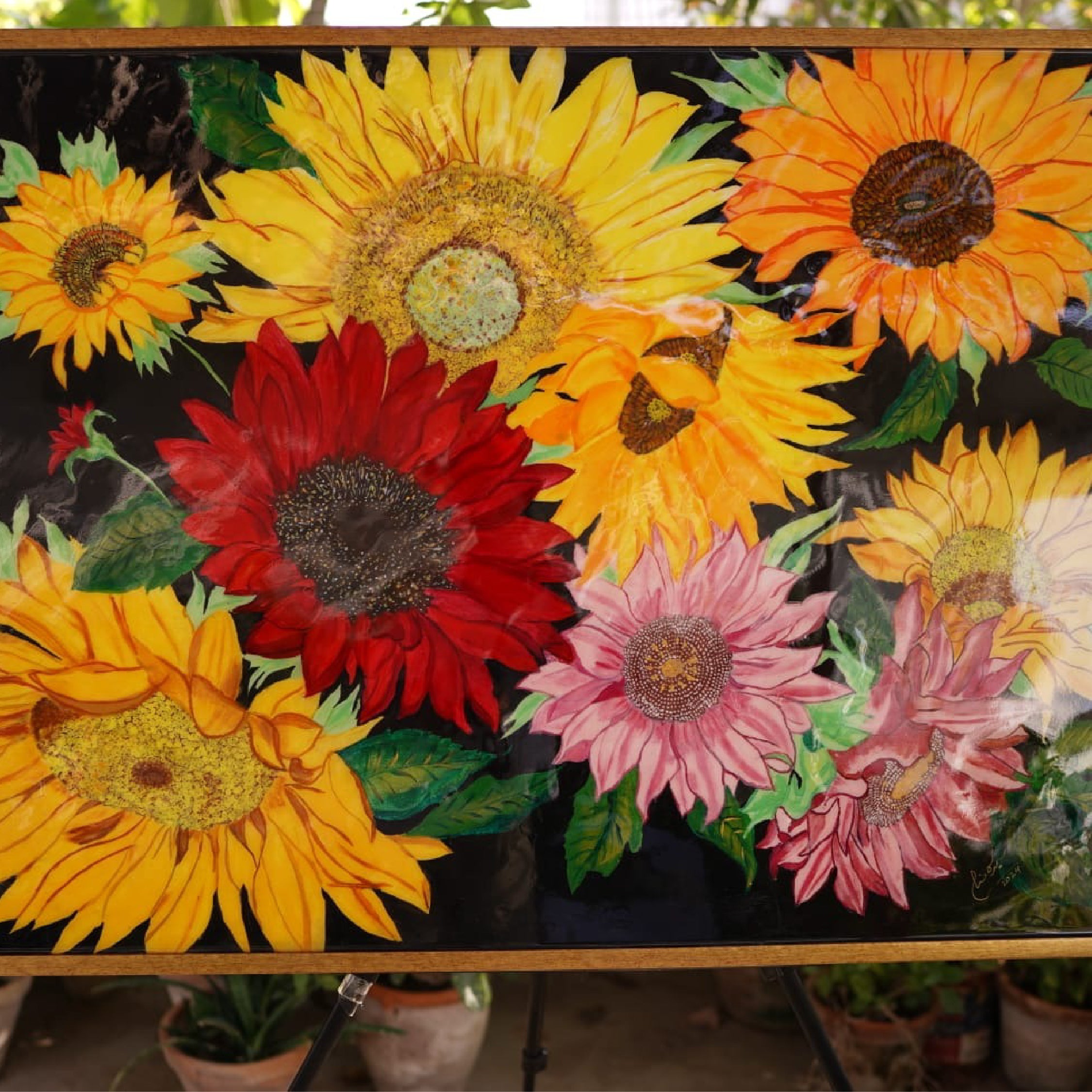 Vibrant Sunflower Bouquet Painting