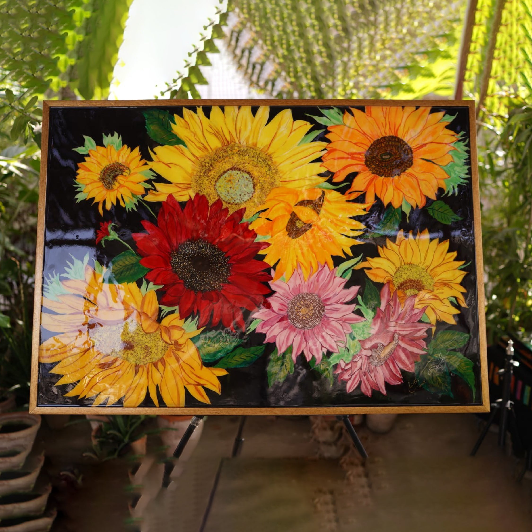 Vibrant Sunflower Bouquet Painting