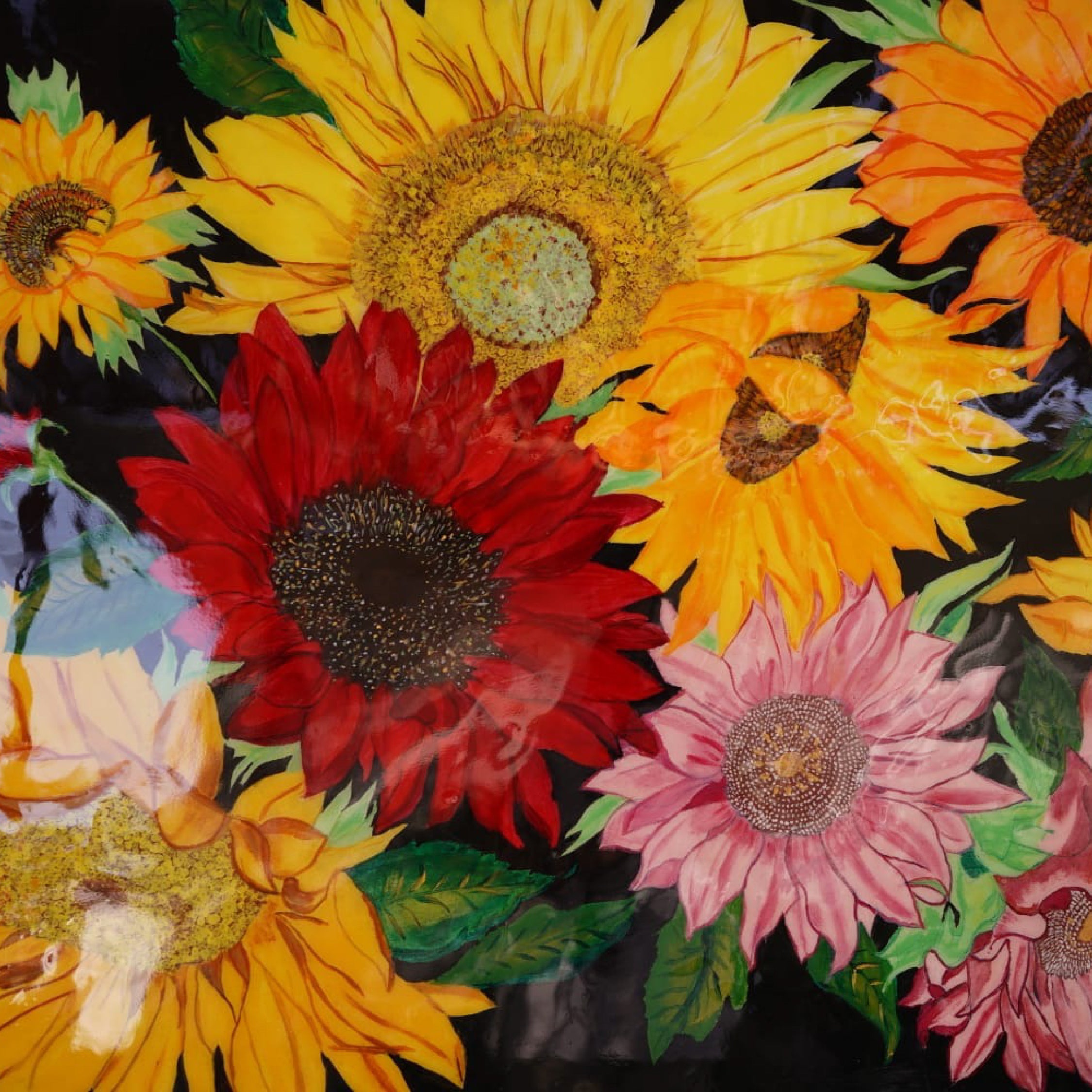 Vibrant Sunflower Bouquet Painting