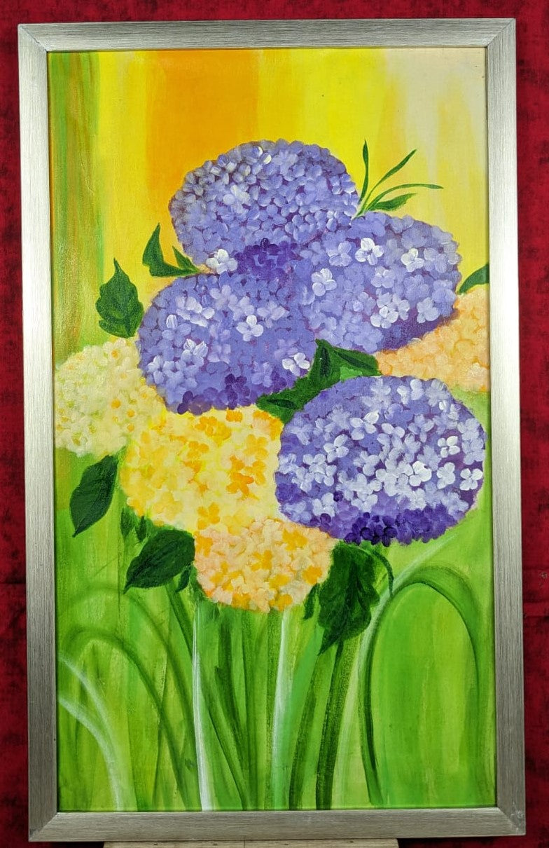 3 PIECE IXORA PAINTING