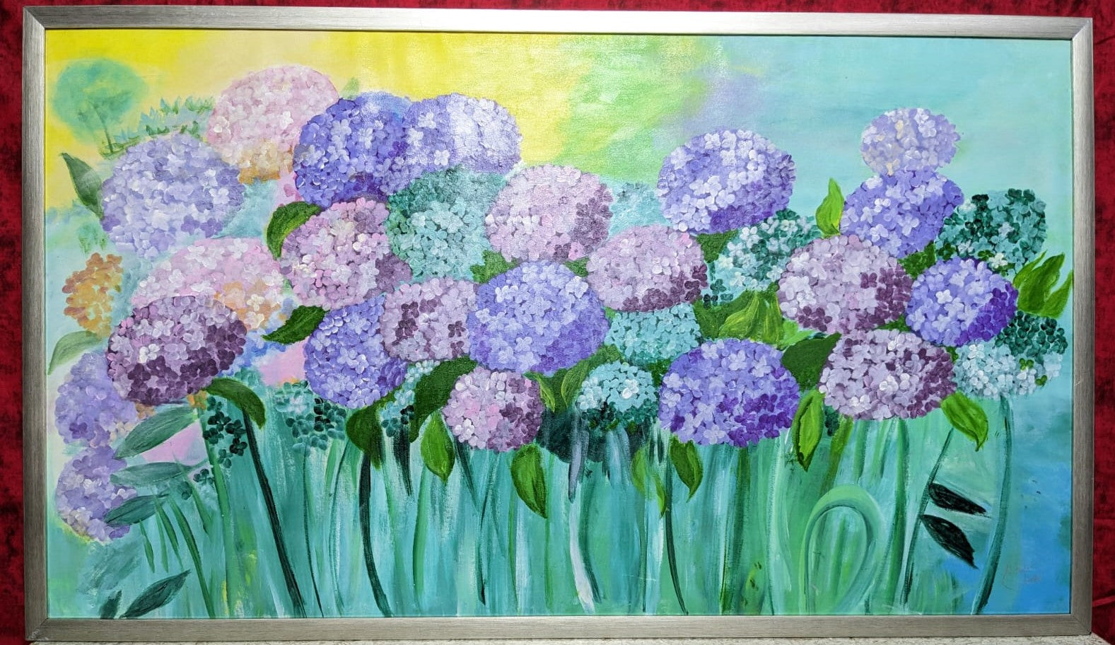 3 PIECE IXORA PAINTING