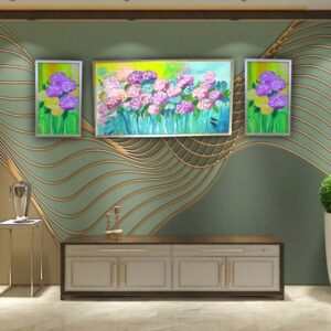 3-Piece-Flower-Painting