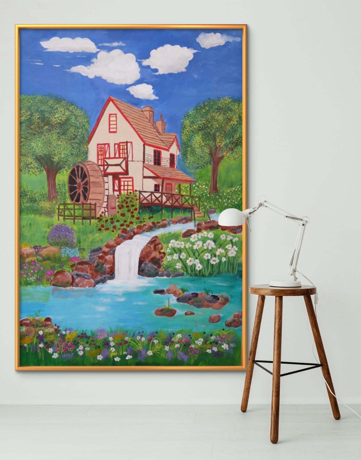 The-Old-Mill-At-Bucklebury-Painting