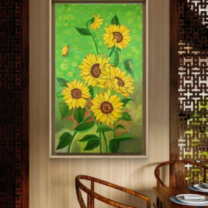 Abstract-Sunflower-Painting-On-Canvas