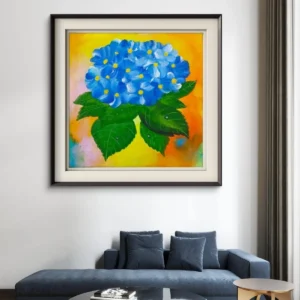 Blue-And-Green-Flower-Painting