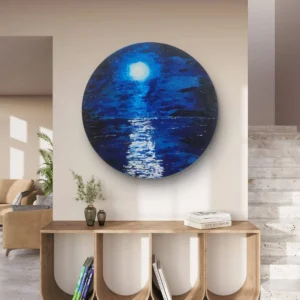 Moon-and-Stars-Round-Painting